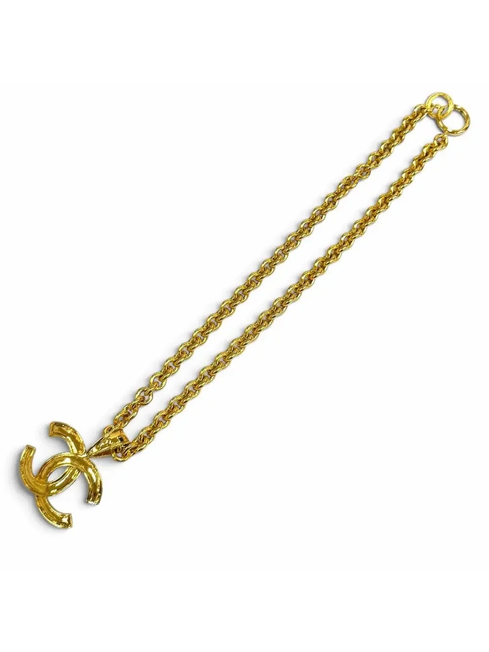 Chanel Cc Logo Chain Pendant Necklace #357877C10B